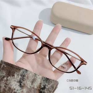 
10g 51 ultra-light myopia frame oval fashion trend literary glasses frame anti-blue light eye protection can be equipped with degree astigmatism