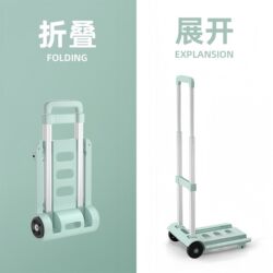 Portable Foldable Express Delivery Trolley, Lightweight Hand-Pulled Parcel Cart for Home Use