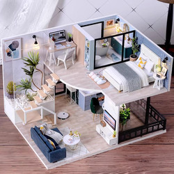 DIY Miniature House Hand-Assembled Villa Mini Super World Miniature House Toy Creative Birthday Gift for Women