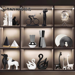 German Light Luxury High-End Villa Wine Cabinet Ornaments 2025 Modern Living Room Tv Cabinet Glass Cabinet Sideboard