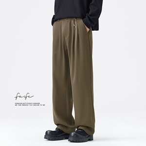 FAFC spring new simple high-end trousers trendy brand loose straight wide-leg draped casual trousers for men
