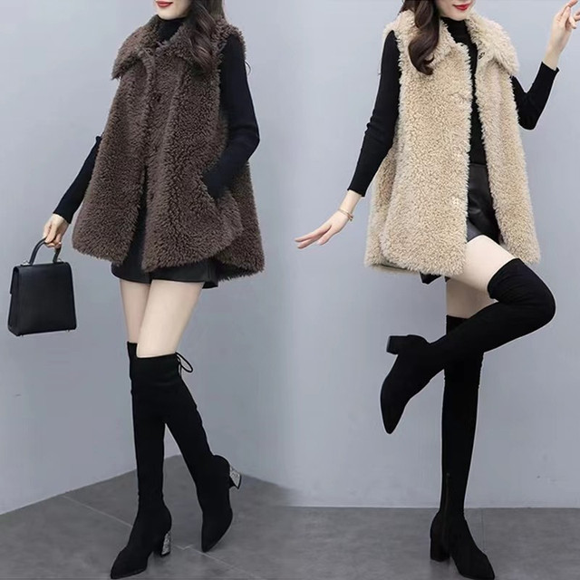 Seasonal loss-making clearance special edition Taobao off-code brand women's autumn and winter lamb velvet vest jacket sale sweatshirt