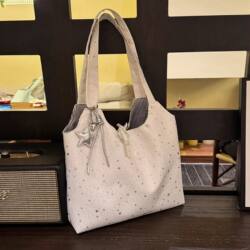 Ins-Style Star Tote Bag for Women 2026 New Korean Style Large-Capacity Versatile Commuter Handbag Canvas Bag in a Lazy Style