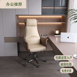 Office Chair, Comfortable Conference Chair, Staff Chair, Leather Home Computer Chair, Backrest Chair, Comfortable for Long Sitting, Study Chair