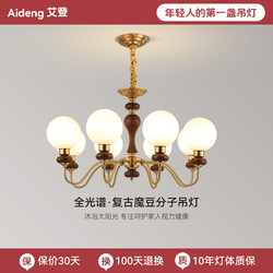 Medieval-Style Chandelier, Solid Wood Wabi-Sabi Style Bedroom Lamp, Song Dynasty Aesthetics, 2026 New Model, Whole House Lighting, French-Style Living Room Lamp