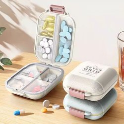 Portable Pill Box for Seven Days a Week, Portable Medicine Storage Box, Seven-Day Pill Box, Sealed and Large Capacity