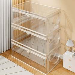 Transparent Clothes and Quilt Storage Box for Home Use, Wardrobe-Specific Organizer with Lid, Dustproof Storage Bag