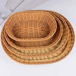 Basket for Holding Steamed Buns, Woven Basket for Home Dining Table, Kitchen Basket for Storing Buns and Bread, Rattan-Like Bamboo Basket, Creative Design