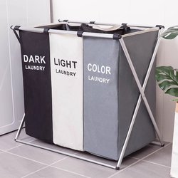 Dirty clothes basket large folding dirty clothes storage basket household laundry basket bathroom bedroom toy aluminum rack dirty