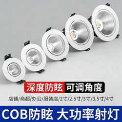 Spotlight Led Ceiling Light Embedded Downlight Super Bright Cob Household Hole Light Small Hill Spotlight Commercial Spotlight