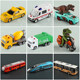 Alloy ambulance taxi police car motorcycle bus sanitation mixer truck engineering vehicle model children's toys
