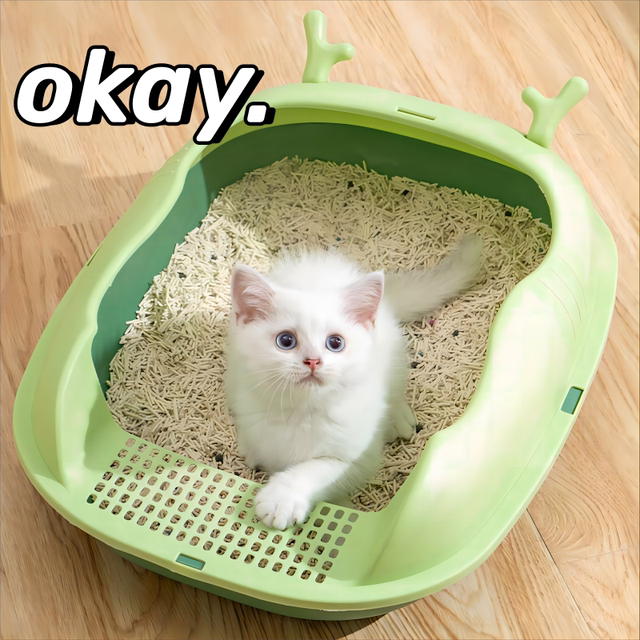 Large litter box, anti-splash, fully semi-enclosed cat toilet, small ...