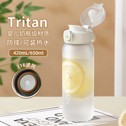 Sports Water Cup Tritan for Men and Women, Summer Anti-Fall, New High Temperature Resistant Plastic Cup for Kidsren and Students Going to School