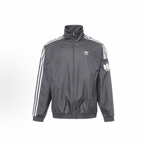 
adidas originals side striped stand-up collar zipper design long-sleeved jacket for men and women