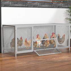 Chicken Coop for Home Use, Extra-Large Outdoor Model, Anti-Weasel, Dense Mesh, Rainproof, Rural Chicken Coop, Automatic Manure Cleaning Breeding Cage