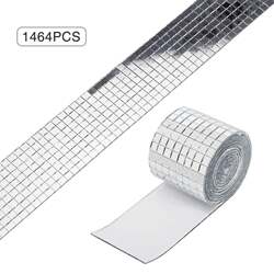 Cross-Border Hot-Selling Self-Adhesive Mosaic Wall Stickers 1464 Pieces Creative DIY Glass Mirror Stickers Home Decoration Ktv Stickers