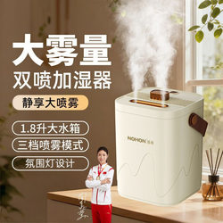 Silent Dual-Spray Humidifier for Home Bedroom, Student Dormitory, Small Air, Large Capacity, Plug-In, Desktop Atomizer