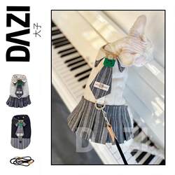 Original Design Pet Clothing for Cats, Autumn and Winter Warm Clothing, Thickened Version, School Style for Devon Cats