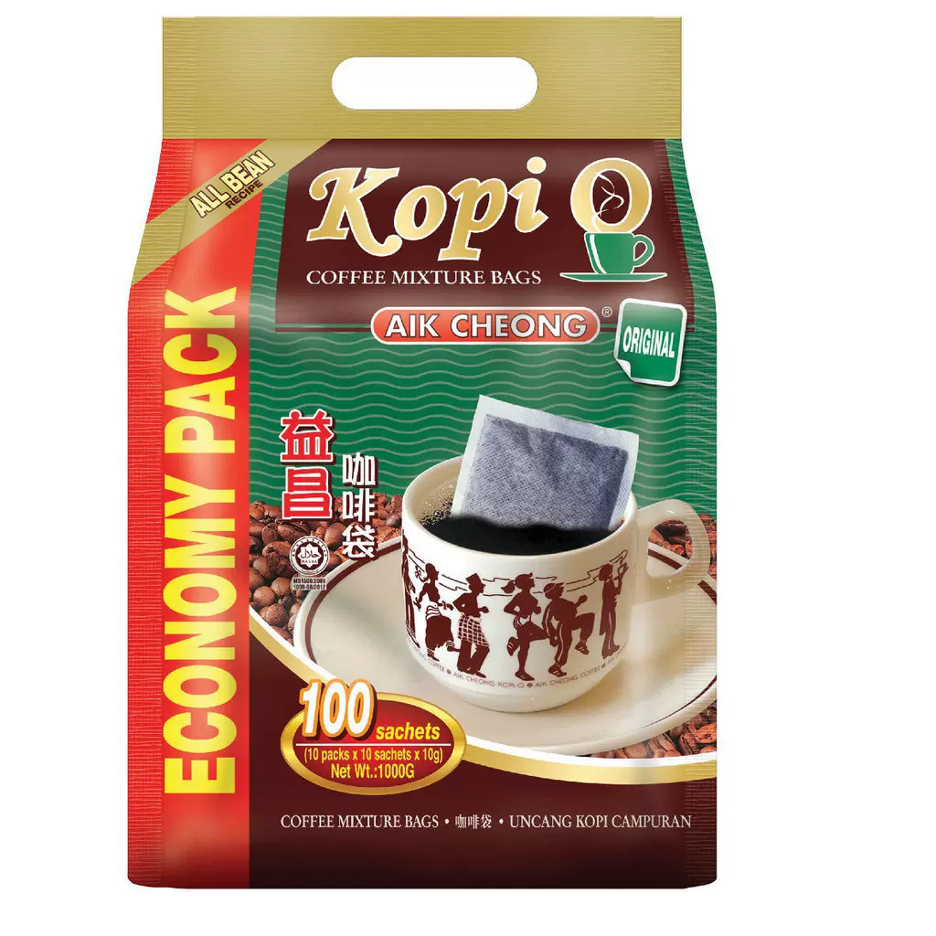 馬來西亞益昌AIKCHEONG黑咖啡kopi-O咖啡烏袋泡純黑咖啡綠1000g-Taobao