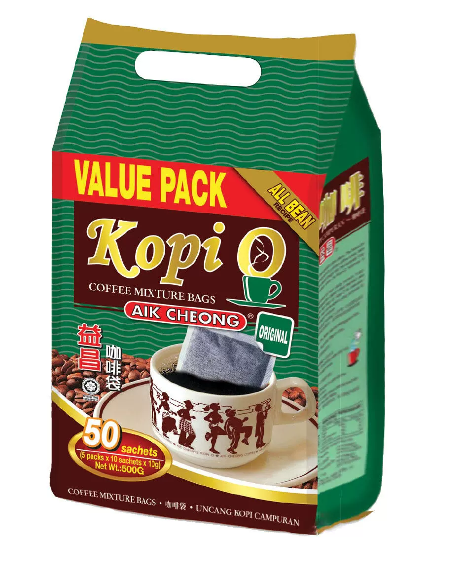 马来西亚益昌AIKCHEONG黑咖啡kopi-O咖啡乌袋泡纯黑咖啡绿500g-Taobao Singapore