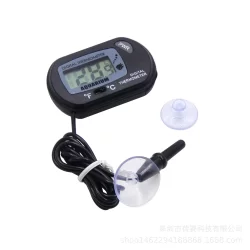 Fish Tank Thermometer Reptile Turtle Suction Cup Diving Pet Box ST-3 Waterproof Electronic Thermometer with Probe