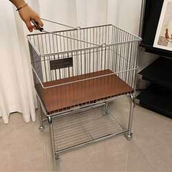 Vintage-Style Dirty Laundry Basket with Wheels, Bathroom Storage Rack, Clothes Storage Basket, Laundry Basket, Dirty Clothes Hamper with Wheels