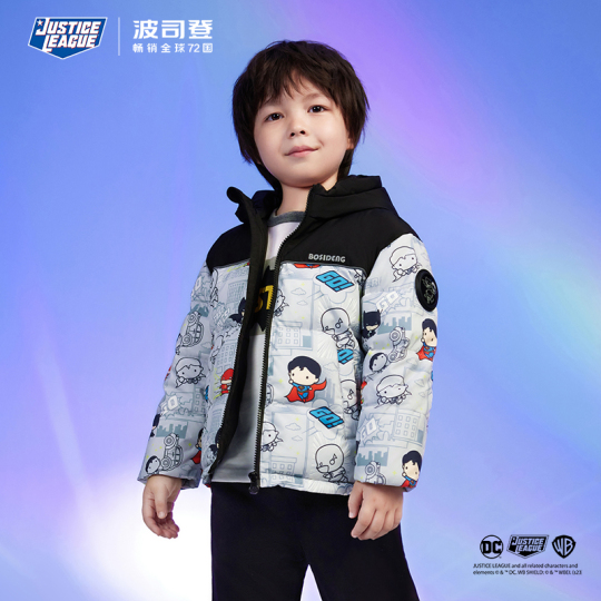 Bosideng Boys' Winter Down Jacket - Ultraman Cartoon, Red, Thick