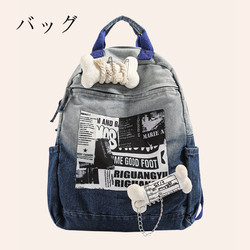 Japanese Bag Denim Backpack for Women 2024 New Autumn Cute Bag Large Capacity School Bag Backpack