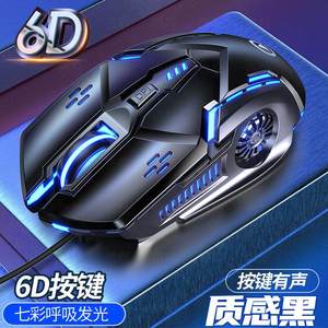 
Silver Eagle G5 Silent Silent Wired Mouse Six-button Luminous Gaming E-Sports Mechanical Computer Accessories Cross-border