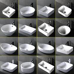 Countertop Basin Small Size Balcony Single Hole Wash Basin Ceramic Wash Basin Bathroom Basin Household Basin Square