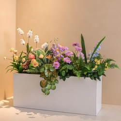 Large Simulated Green Plants, Classy Accessible Luxury Landscaping, Living Room, Bionic Flower Trough Box, Fake Plants, Interior Decoration Ornaments