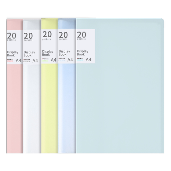 
Folder transparent insert 100 page information folder multi-layer insert folder storage folder A4 student test paper clip small fresh transparent binder music score clip office supplies storage book file folder