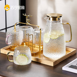 Green Apple High-Temperature Resistant Cold Water Pitcher Glass Large Capacity Cold Water Cup Tea Pot Set Heat-Resistant Boiling Water Bottle 2008
