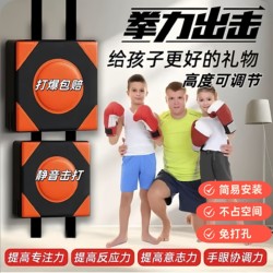 Adult and Children's Training Boxing Wall Target, Home Use, Silent, No-Drill Punching Bag, Professional Wall-Mounted Boxing Trainer