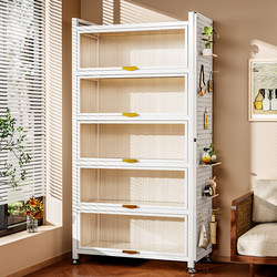 Steel Bookcase with Doors, Household Children's Bookshelf, Living Room Wall-Mounted Dust-Proof Storage Cabinet, Floor-Standing Storage Rack, Storage Cabinet