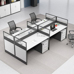 Chengdu Staff Desk 2/4/6 Person Workstation Screen Partition Desk and Chair Combination Simple Office Deck