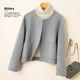 Double-sided cashmere coat women's short autumn and winter new Korean style small fragrance single-breasted round neck age-reducing woolen coat