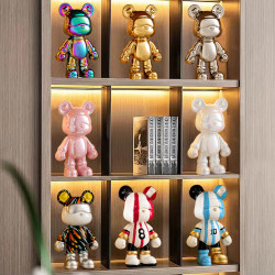 Violent Bear Large Figurine Decoration for Living Room, Light Luxury, High-End Tv Cabinet, Wine Cabinet, Display Cabinet Decoration, Sophisticated and Niche
