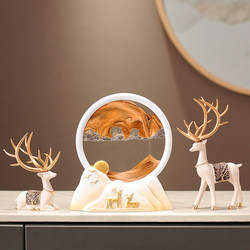 Lucky Deer Quicksand Painting Ornament for Home Living Room, Wine Cabinet Decoration, Entrance Hall, Tv Cabinet, New House, Housewarming Gift