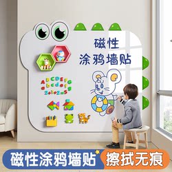 Whiteboard Writing Board for Home Use, Children's Teaching, Doodling, Drawing, Creative Dinosaur Small Blackboard, Magnetic Board, Removable Without Damaging Walls, Enamel Memo Soft Whiteboard, Erasable Magnetic Display Board, Whiteboard Wall Sticker