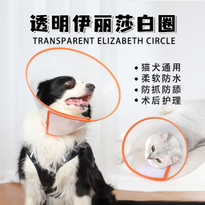 Pet Elizabeth Circle Orange PU Bringing edges Deeple Dog Hand Cat
