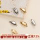 Dongxia jewelry 316 titanium steel polished ingot buckle Furnace electroplated 18K gold snap button pearl buckle insert rod buckle head