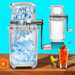 Manual Ice Flaker Crusher Blender Transparent Hand-Cranked Ice Shaver