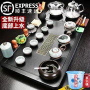Cha Xuân Zisha chọn lọc Kung Fu trà hộ gia đình hoàn toàn tự động ấm đun nước tích hợp khay trà bằng gỗ nguyên khối bàn trà trà biển
