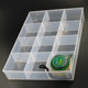 Plastic no -lid transparent separation screw parts storage box Classification tool box rectangular component compilation grid box