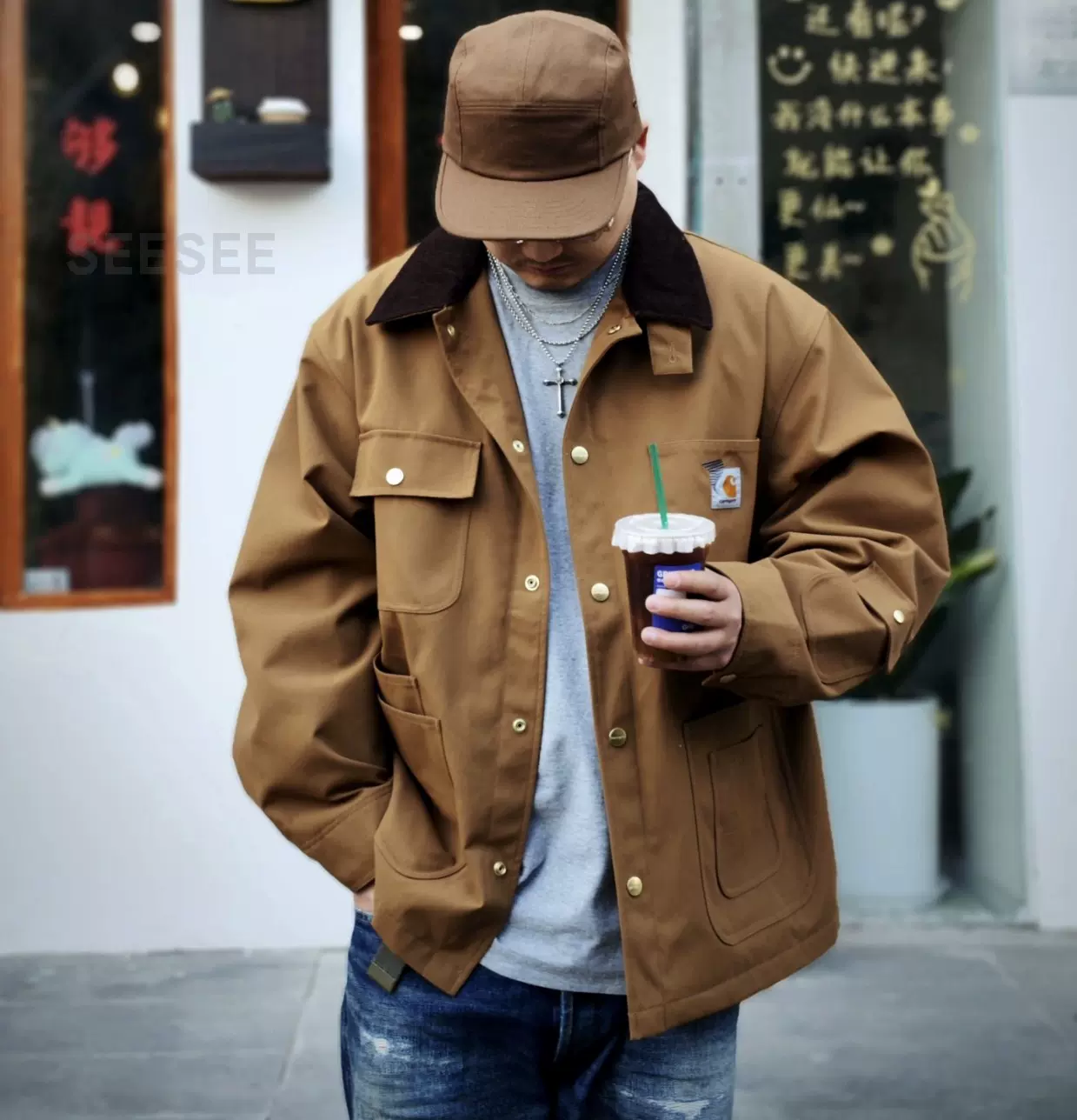 CARHARTT INVINCIBLE 卡哈特15周年联名多口袋工装夹克男女外套-Taobao