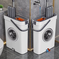 Jiabanshou Mop for Home Use, One-Step Cleaning, Dual-Use for Dry and Wet, New Model, Hands-Free Washing Mop, Lazy Mop, Flat Mop