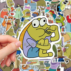 100 Pieces of Funny and Quirky Stickers Featuring the Ugly Fish of Bikini Bottom, Suitable for DIY Journals, Phone Cases, and Card Stickers