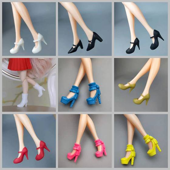 
30cm Ba dressing doll house accessories shoes high heels pointed heels boots girls gift DIY toys