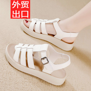 Special leather sandals for broken size 2025 summer new fashionable and versatile breathable and comfortable flat casual fashion sandals
